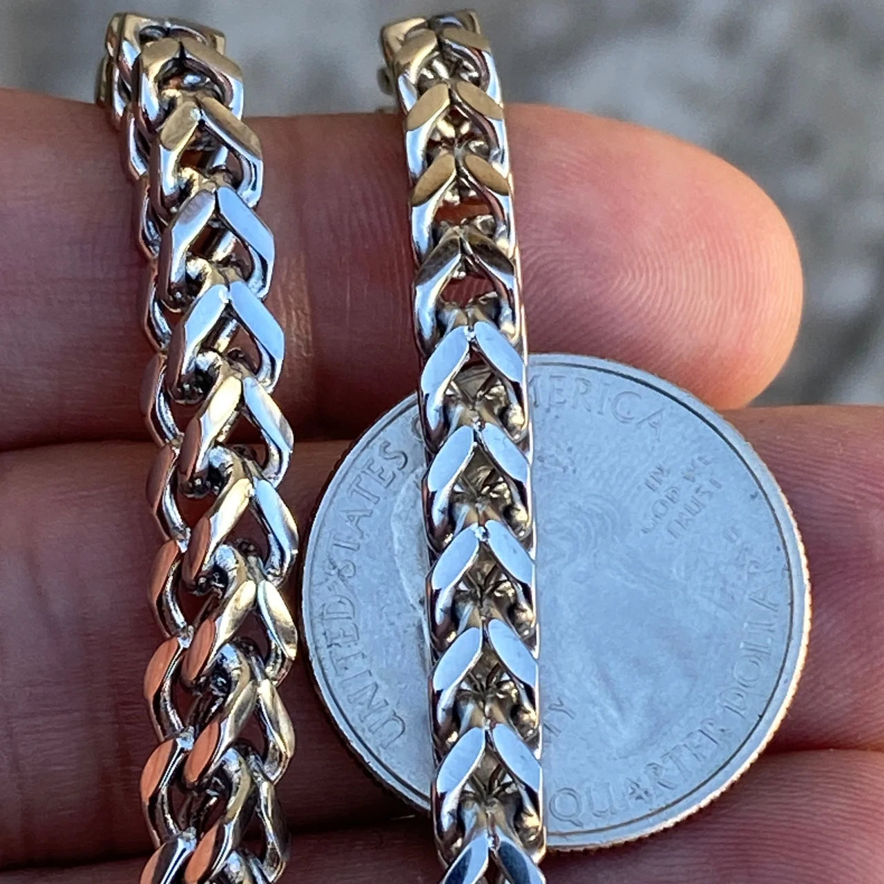 Men'S Solid Stainless Steel Franco Hip Hop Chain Heavy 36" Inch X 5MM Thick Necklace